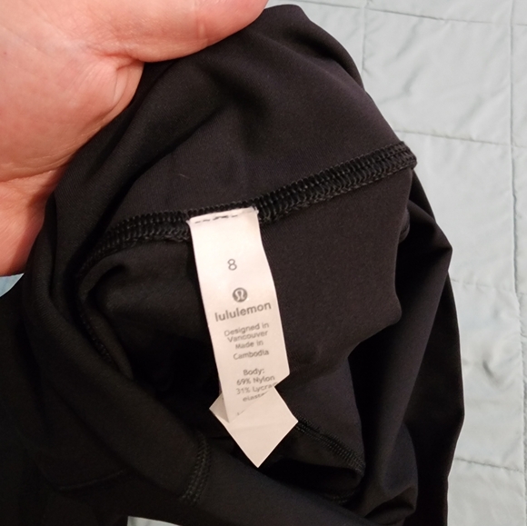 Peloton Lululemon Move Mission Scallop Hem Legging Black size Size 8 - Picture 3 of 4